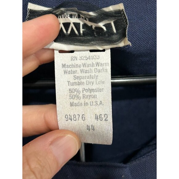 Vintage Lady 12 West Blue 2 Piece Shirt Skirt Set Blue Plus Size Retro Classic - Picture 7 of 16